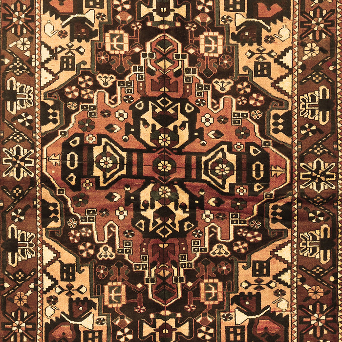 Machine Washable Persian Brown Traditional Rug, wshtr1272brn