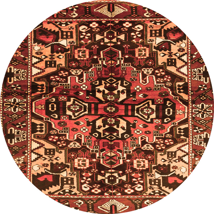 Machine Washable Persian Orange Traditional Area Rugs, wshtr1272org