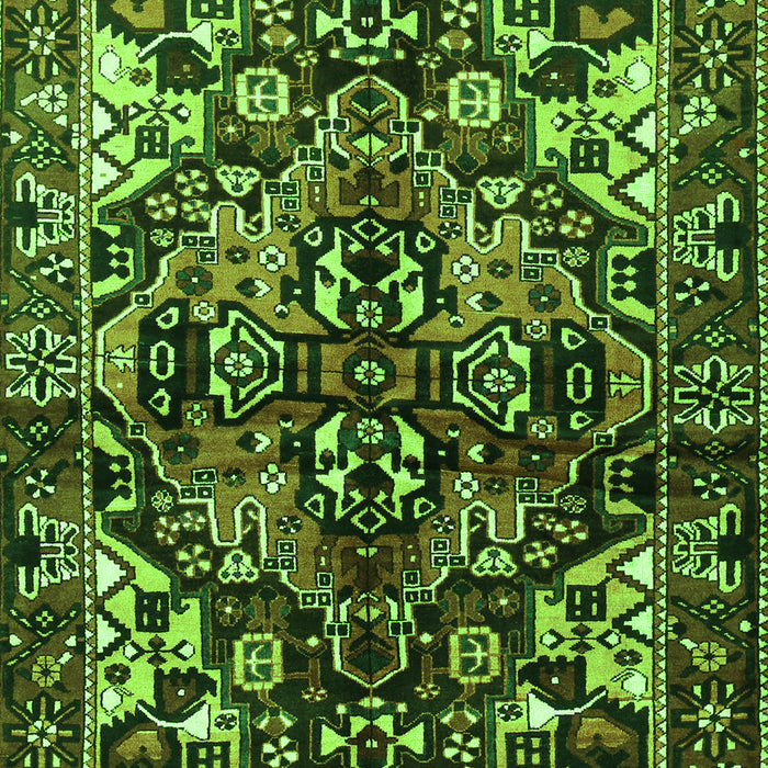 Serging Thickness of Machine Washable Persian Green Traditional Area Rugs, wshtr1272grn