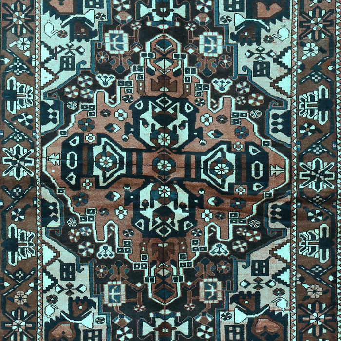 Machine Washable Persian Light Blue Traditional Rug, wshtr1272lblu