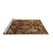 Sideview of Machine Washable Persian Brown Traditional Rug, wshtr1272brn