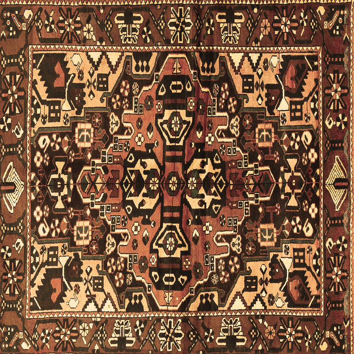 Square Persian Brown Traditional Rug, tr1272brn