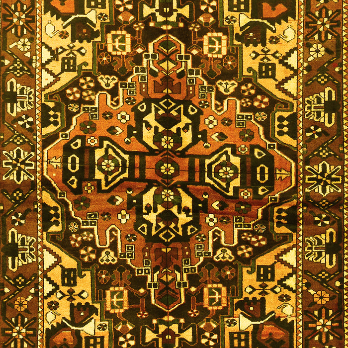 Machine Washable Persian Yellow Traditional Rug, wshtr1272yw