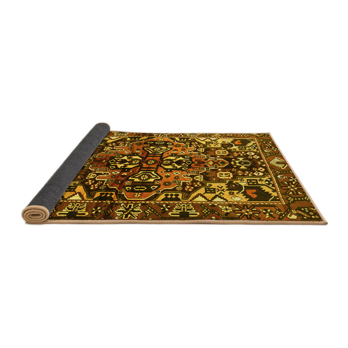 Sideview of Persian Yellow Traditional Rug, tr1272yw