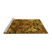 Sideview of Machine Washable Persian Yellow Traditional Rug, wshtr1272yw