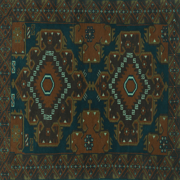 Square Persian Turquoise Traditional Rug, tr1273turq