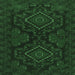 Square Persian Emerald Green Traditional Rug, tr1273emgrn