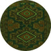 Machine Washable Persian Green Traditional Area Rugs, wshtr1273grn