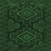 Square Machine Washable Persian Emerald Green Traditional Area Rugs, wshtr1273emgrn