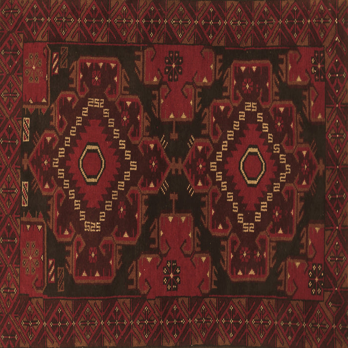 Square Persian Brown Traditional Rug, tr1273brn