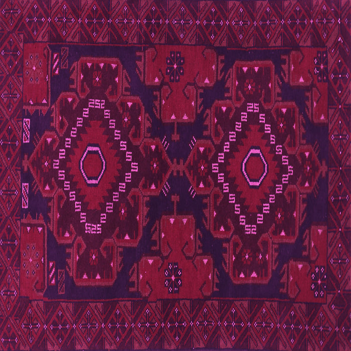 Square Machine Washable Persian Pink Traditional Rug, wshtr1273pnk