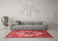 Machine Washable Persian Red Traditional Rug, wshtr1274red