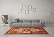 Machine Washable Persian Orange Traditional Area Rugs in a Living Room, wshtr1274org