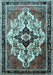 Machine Washable Persian Light Blue Traditional Rug, wshtr1274lblu