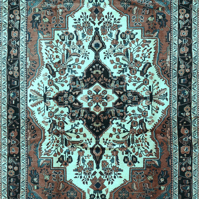 Machine Washable Persian Light Blue Traditional Rug, wshtr1274lblu