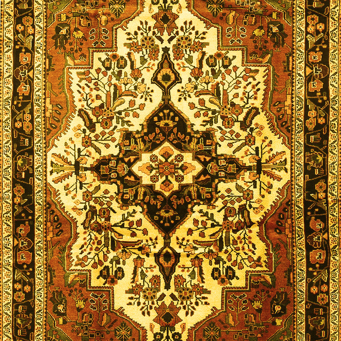 Machine Washable Persian Yellow Traditional Rug, wshtr1274yw