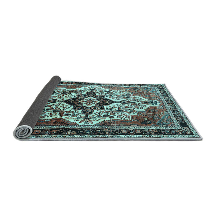 Sideview of Persian Light Blue Traditional Rug, tr1274lblu