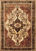 Machine Washable Persian Brown Traditional Rug, wshtr1274brn