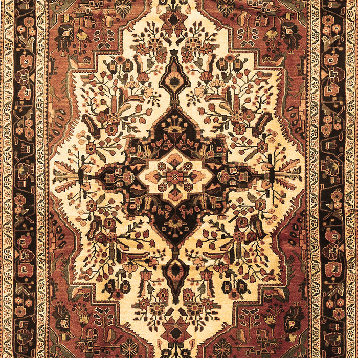 Machine Washable Persian Brown Traditional Rug, wshtr1274brn