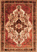 Serging Thickness of Machine Washable Persian Orange Traditional Area Rugs, wshtr1274org