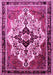 Machine Washable Persian Pink Traditional Rug, wshtr1274pnk