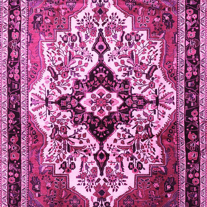 Machine Washable Persian Pink Traditional Rug, wshtr1274pnk