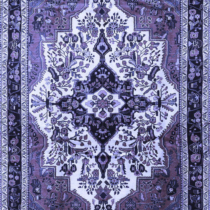 Machine Washable Persian Blue Traditional Rug, wshtr1274blu