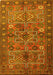 Machine Washable Persian Yellow Traditional Rug, wshtr1275yw