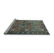 Sideview of Machine Washable Persian Light Blue Traditional Rug, wshtr1275lblu