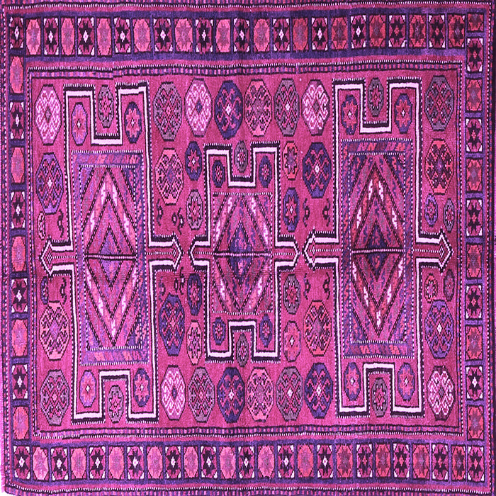 Square Machine Washable Persian Purple Traditional Area Rugs, wshtr1275pur