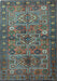 Machine Washable Persian Light Blue Traditional Rug, wshtr1275lblu