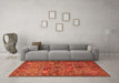 Machine Washable Persian Orange Traditional Area Rugs in a Living Room, wshtr1275org