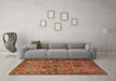 Machine Washable Persian Brown Traditional Rug in a Living Room,, wshtr1275brn