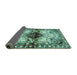 Sideview of Persian Turquoise Traditional Rug, tr1276turq