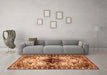 Machine Washable Persian Orange Traditional Area Rugs in a Living Room, wshtr1276org