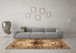 Machine Washable Persian Brown Traditional Rug in a Living Room,, wshtr1276brn