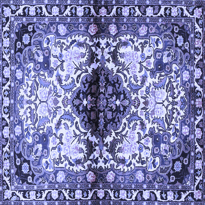 Square Persian Blue Traditional Rug, tr1276blu