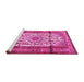 Sideview of Machine Washable Persian Pink Traditional Rug, wshtr1277pnk