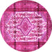 Round Persian Pink Traditional Rug, tr1277pnk