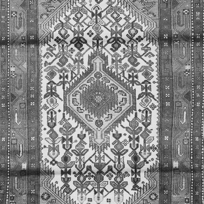 Serging Thickness of Machine Washable Persian Gray Traditional Rug, wshtr1277gry