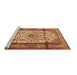 Sideview of Machine Washable Persian Brown Traditional Rug, wshtr1277brn