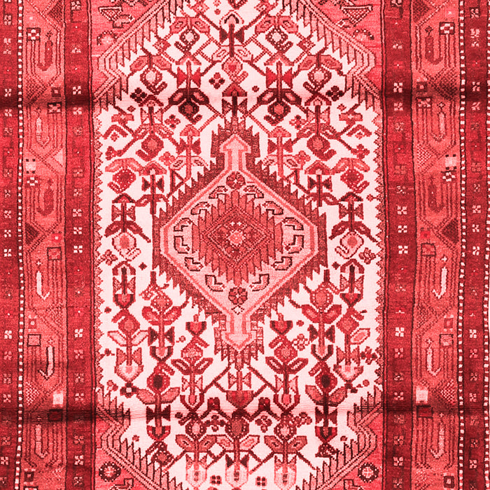 Machine Washable Persian Red Traditional Rug, wshtr1277red