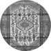 Square Persian Gray Traditional Rug, tr1277gry