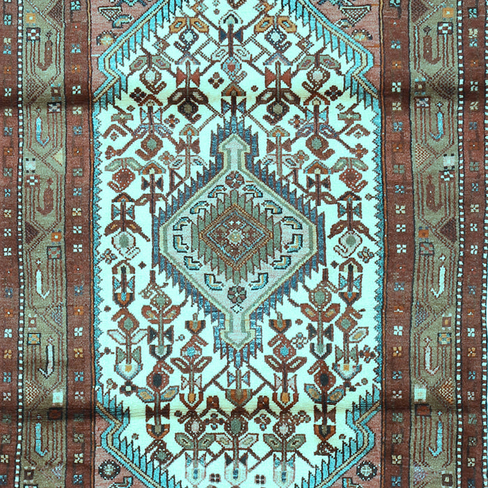 Machine Washable Persian Light Blue Traditional Rug, wshtr1277lblu