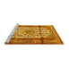 Sideview of Machine Washable Persian Yellow Traditional Rug, wshtr1277yw