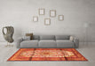 Machine Washable Persian Orange Traditional Area Rugs in a Living Room, wshtr1277org