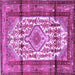 Square Persian Purple Traditional Rug, tr1277pur
