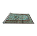 Sideview of Machine Washable Persian Light Blue Traditional Rug, wshtr1277lblu