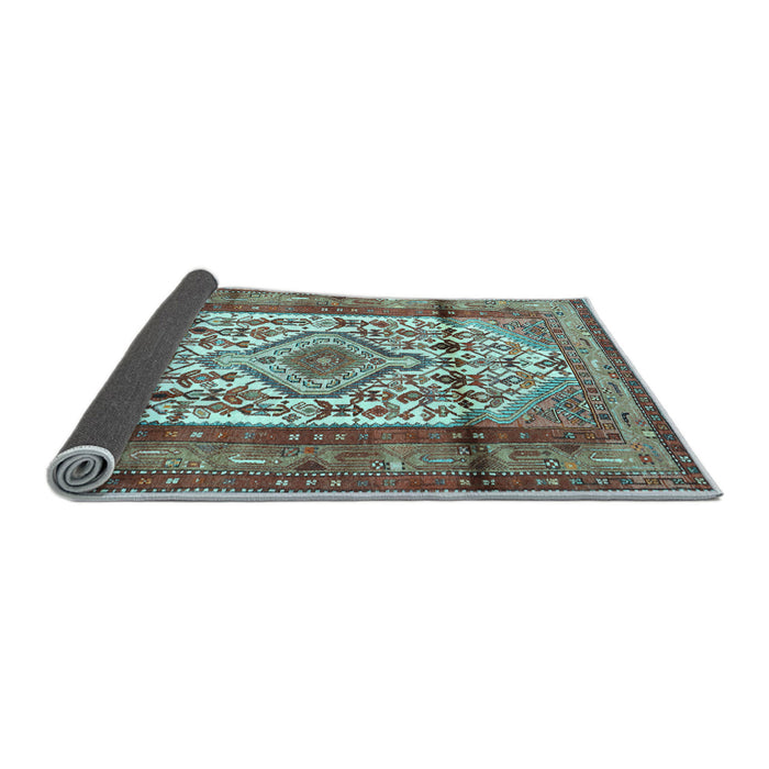 Sideview of Persian Light Blue Traditional Rug, tr1277lblu