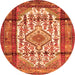 Square Persian Orange Traditional Rug, tr1277org